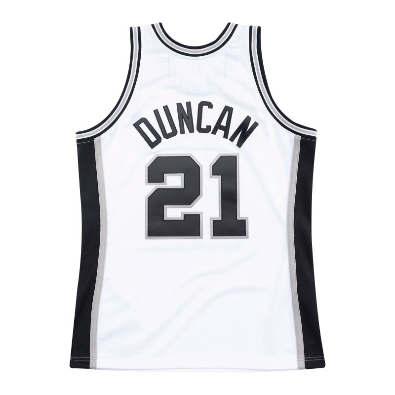 Tim Duncan #21 San Antonio Spurs 1998-99 Mitchell & Ness Authentic NBA Jersey White view 2
