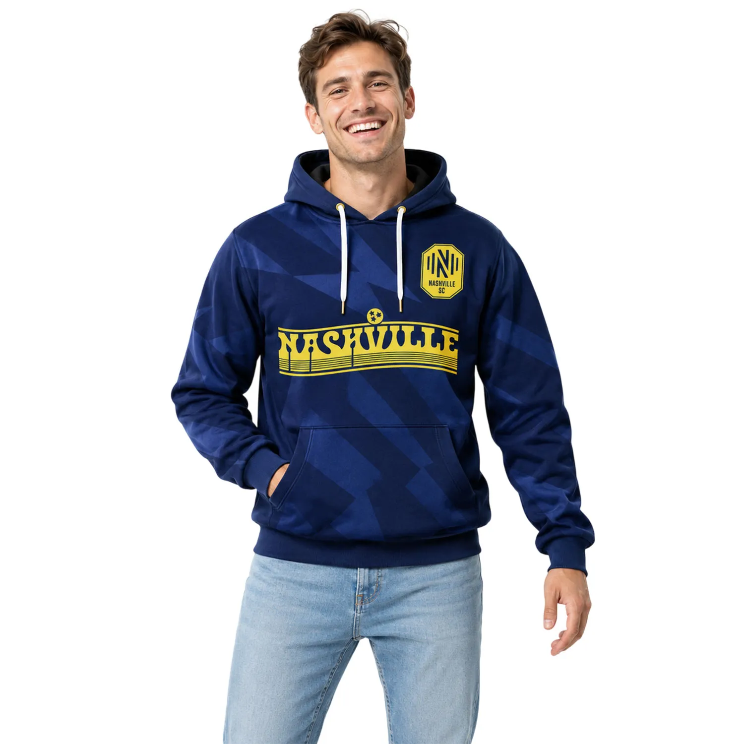 Nashville SC Navy Hoodie Dynamic Skyline Style Custom
