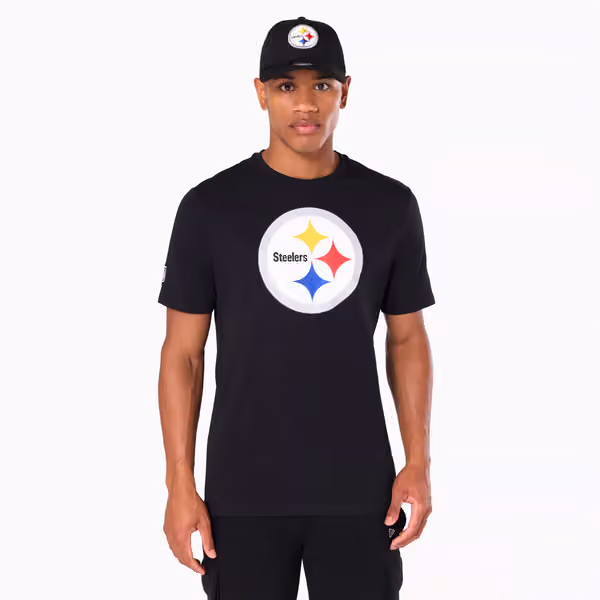 Pittsburgh Steelers Team Logo Football NFL T-Shirt Black view 1
