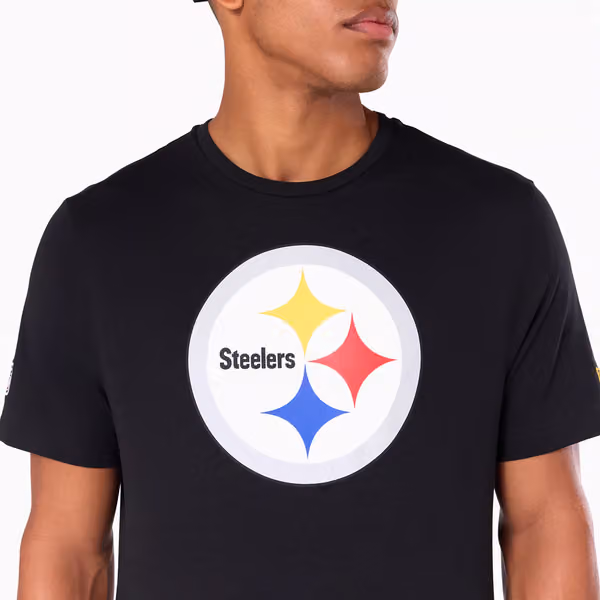 Pittsburgh Steelers Team Logo Football NFL T-Shirt Black view 5