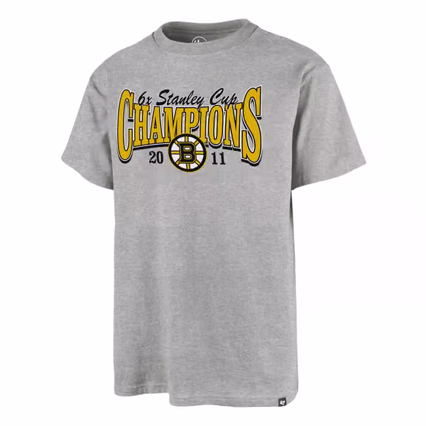 Boston Bruins 2011 Stanley Cup Champions '47 Echo NHL T-Shirt view 1