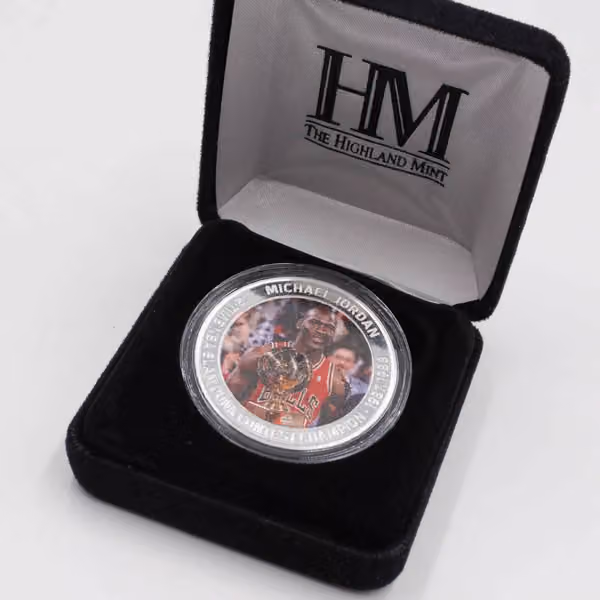 Michael Jordan 2-Time Slam Dunk Contest Champion NBA Commemorative Coin view 2