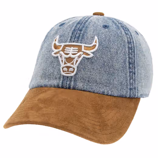 Chicago Bulls Denim Suede 1904 Strapback NBA Cap Blue/Brown product photo
