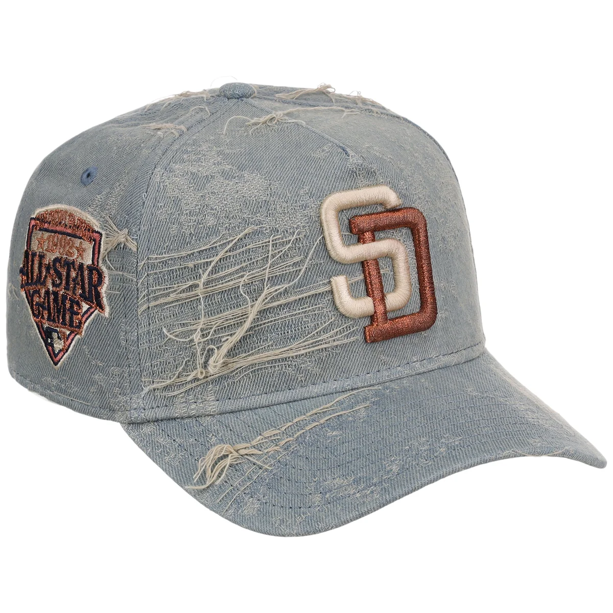 San Diego Padres MLB Oxidized Denim New Era 9FORTY A-Frame front view
