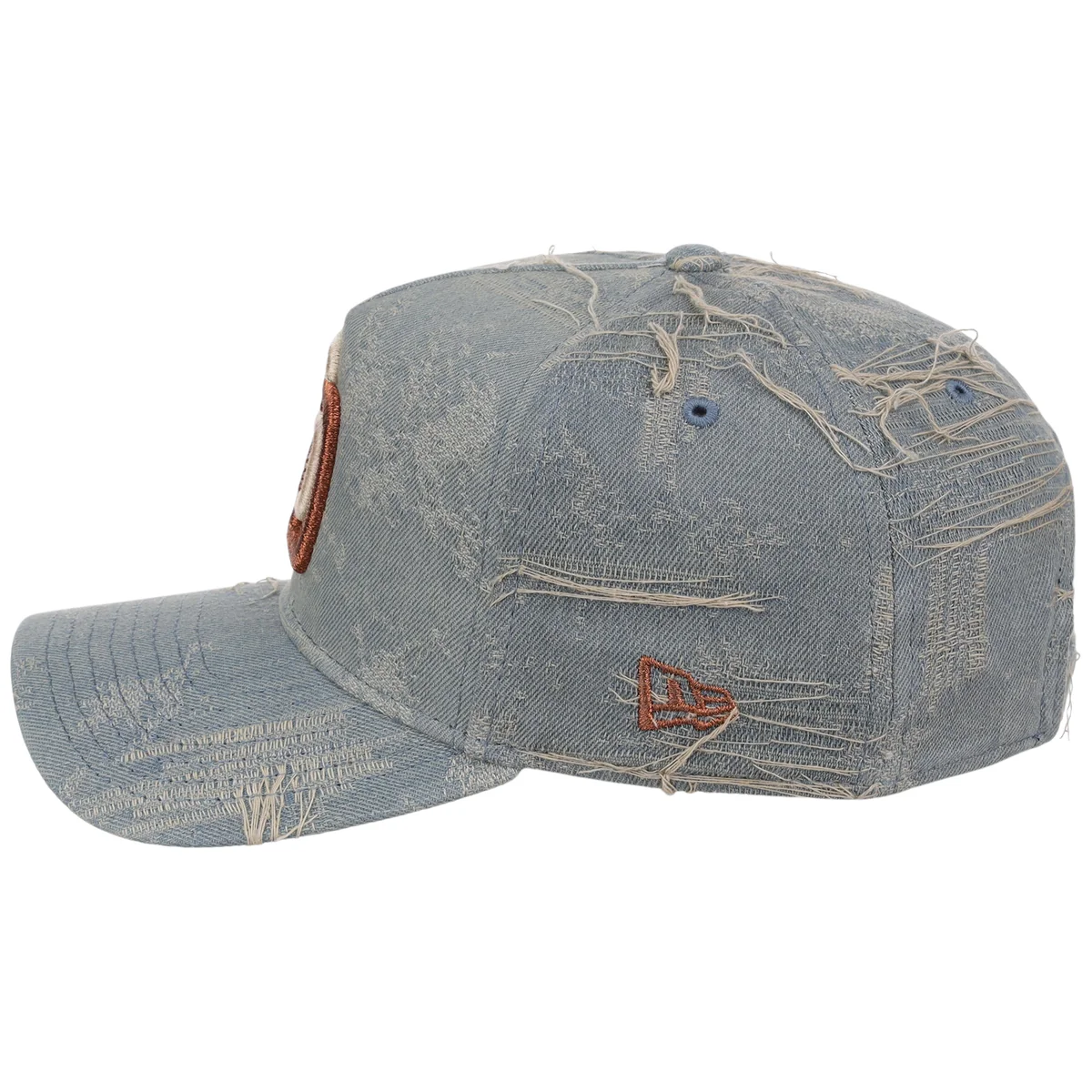 San Diego Padres MLB Oxidized Denim New Era 9FORTY A-Frame detail view