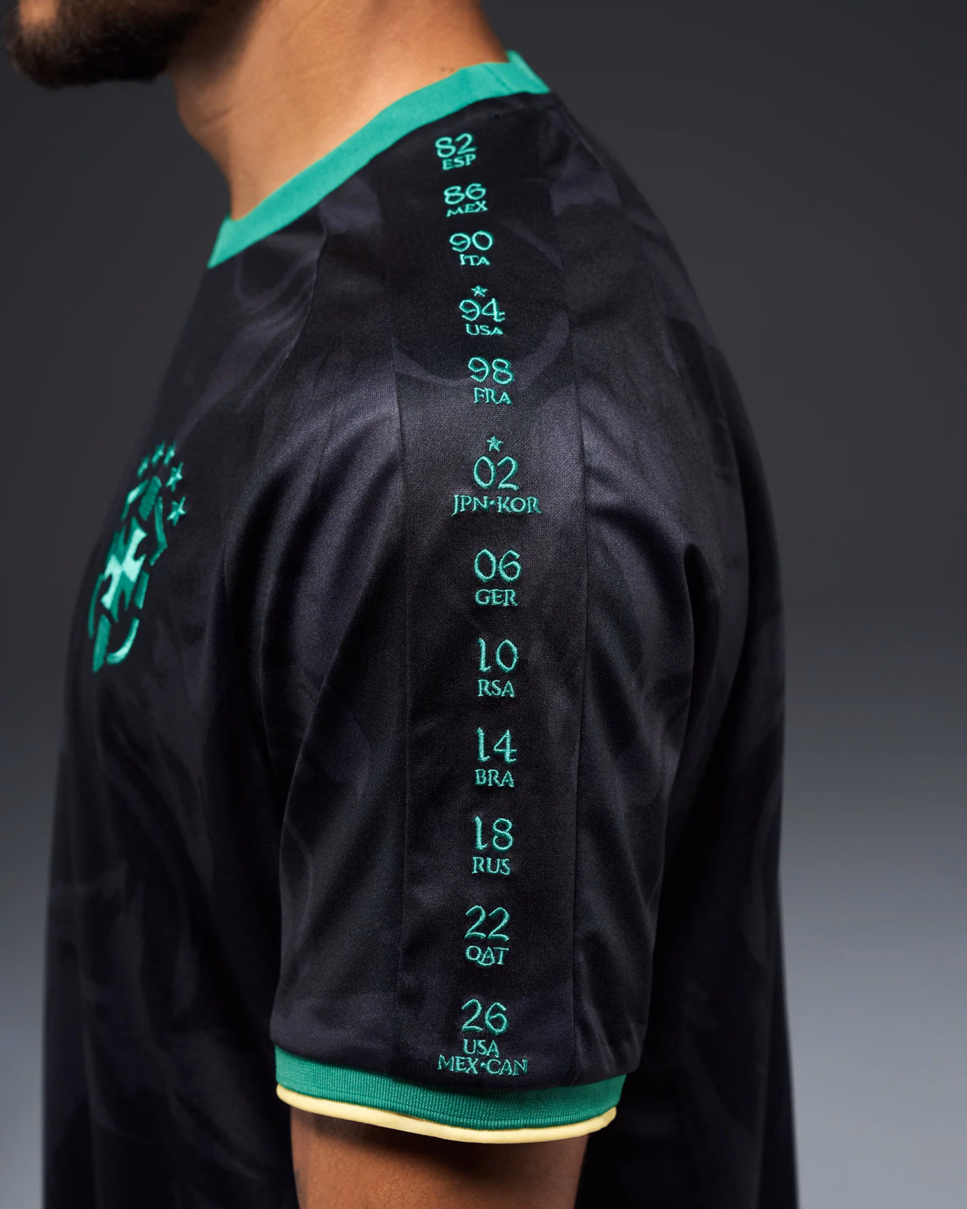 Jersevo Custom Personalized Vini Heritage Jersey (2026WC Edition) left sleeve detail