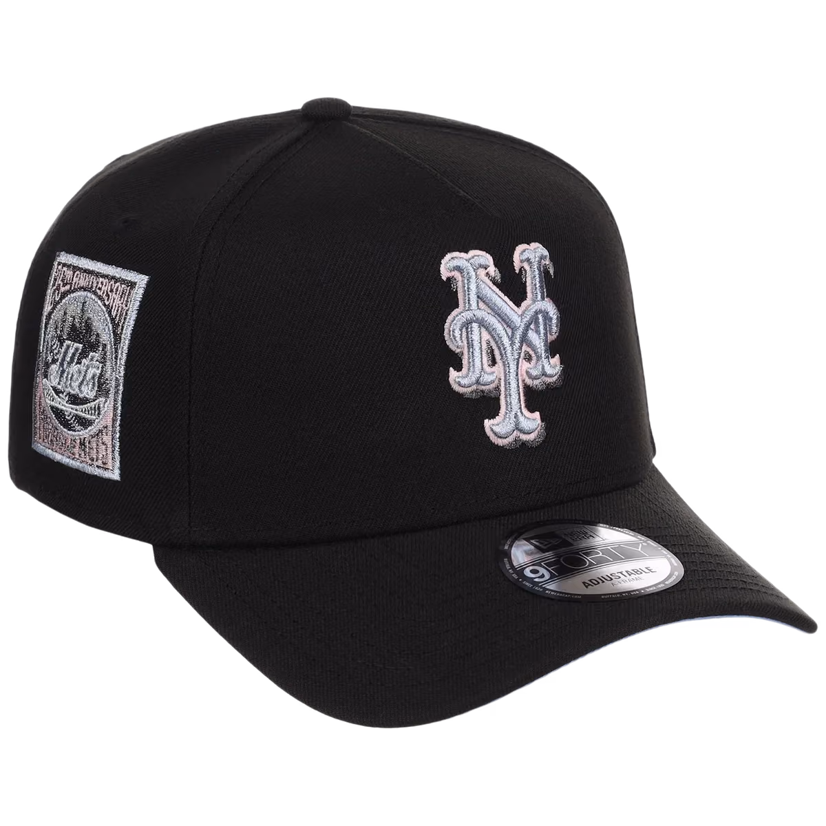 New York Mets MLB Pewter Skies New Era 9FORTY A-Frame front view
