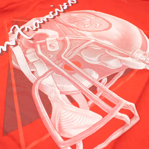 San Francisco 49ers Rewind Helmet Essential NFL T-Shirt Red view 3