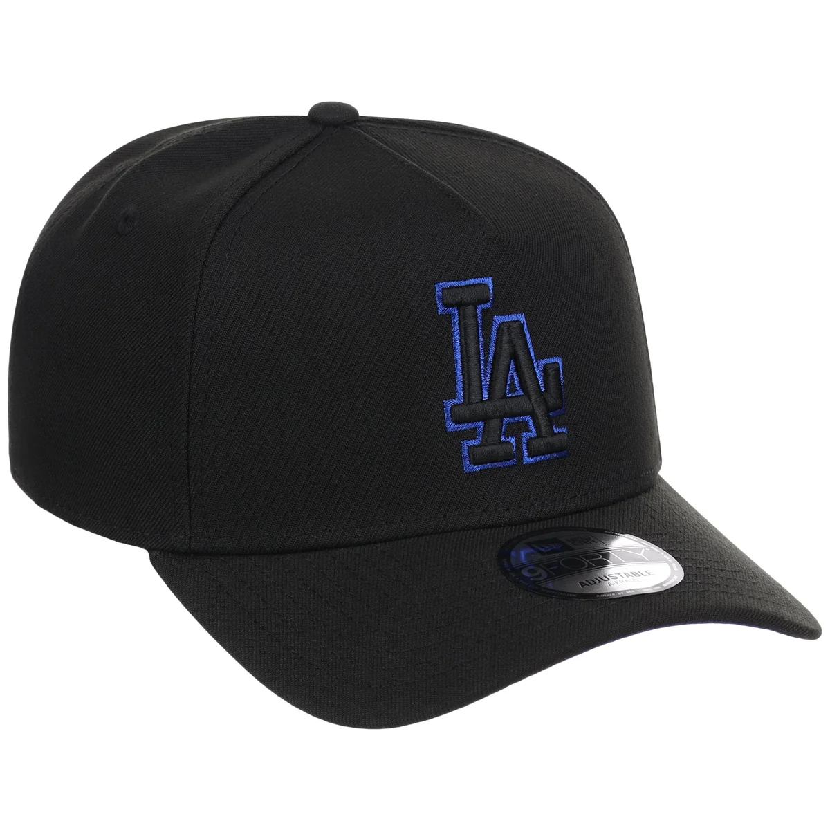 Los Angeles Dodgers MLB Black x Royal FASHION CORE New Era 9FORTY A-Frame front view