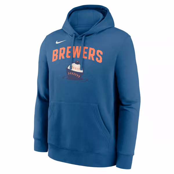Milwaukee Brewers City Connect Club MLB Hoodie Blue view 1