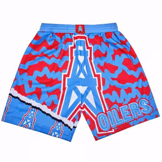 Houston Oilers Mitchell & Ness Jumbotron 2.0 NFL Shorts view 1