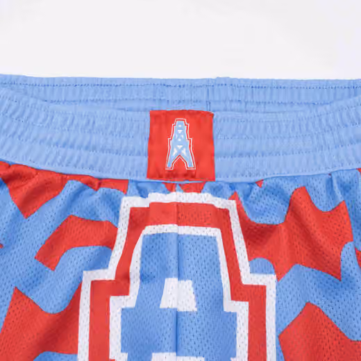 Houston Oilers Mitchell & Ness Jumbotron 2.0 NFL Shorts view 4
