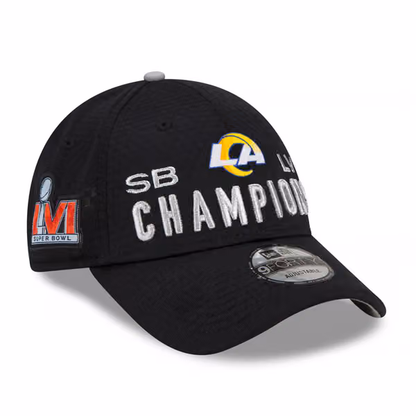 Los Angeles Rams Super Bowl LVI Champions Locker Room New Era 9FORTY NFL Cap product photo