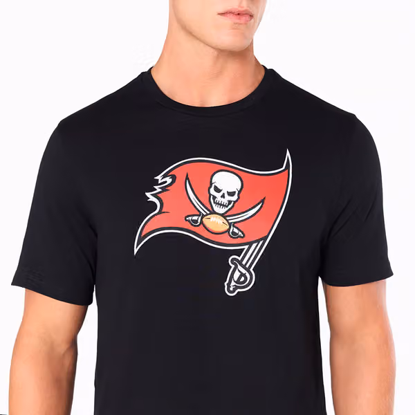 Tampa Bay Buccaneers Team Logo Football NFL T-Shirt Black view 6