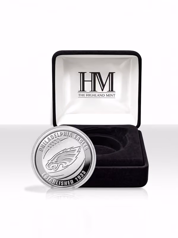 Philadelphia Eagles Silver Plated 2026 NFL Game Flip Coin view 2