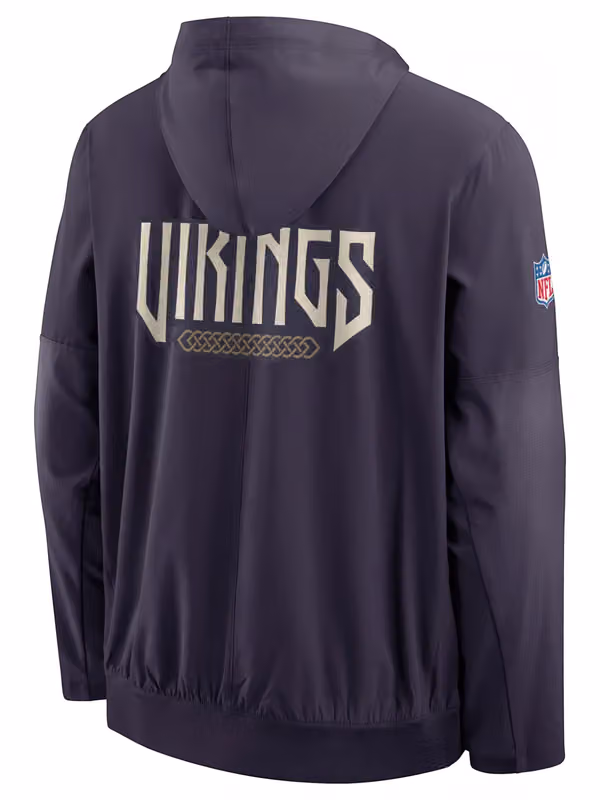 Minnesota Vikings 2026 NFL Rivalries Sideline Half-Zip Anorak Jacket Purple view 3