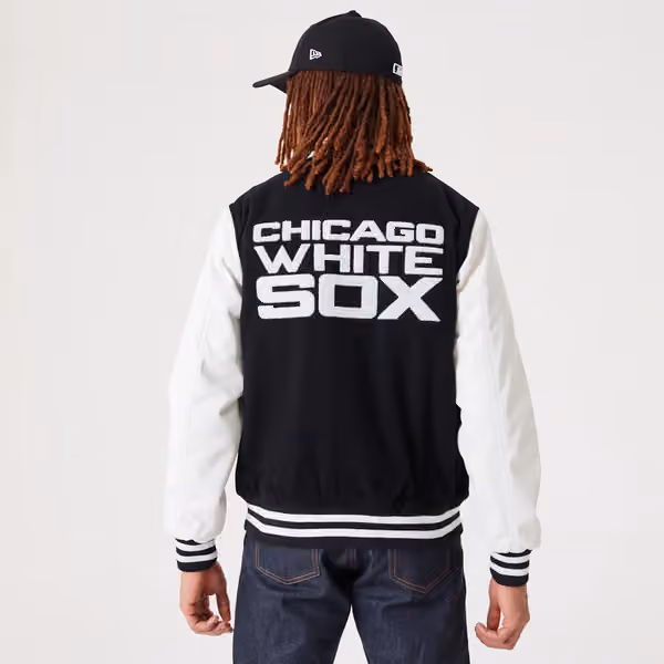 Chicago White Sox Varsity New Era MLB Jacket Black view 2