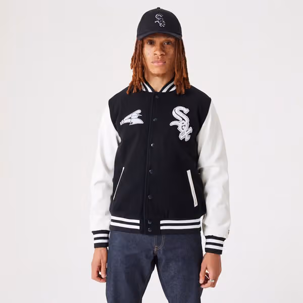 Chicago White Sox Varsity New Era MLB Jacket Black view 1