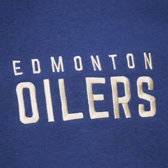 Edmonton Oilers Mitchell & Ness Heritage NHL Lace-Up Jersey Crew view 3