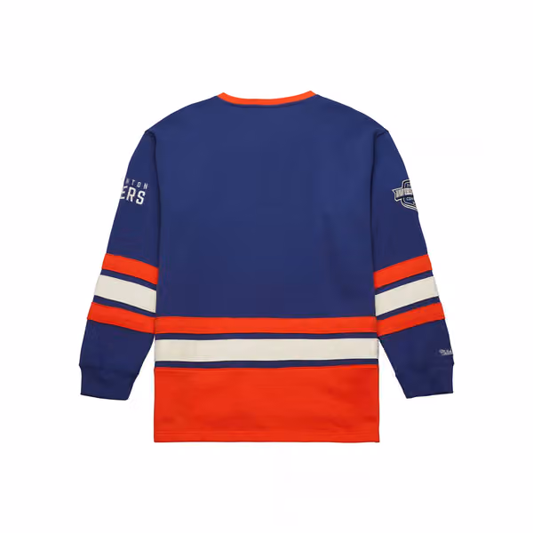 Edmonton Oilers Mitchell & Ness Heritage NHL Lace-Up Jersey Crew view 2