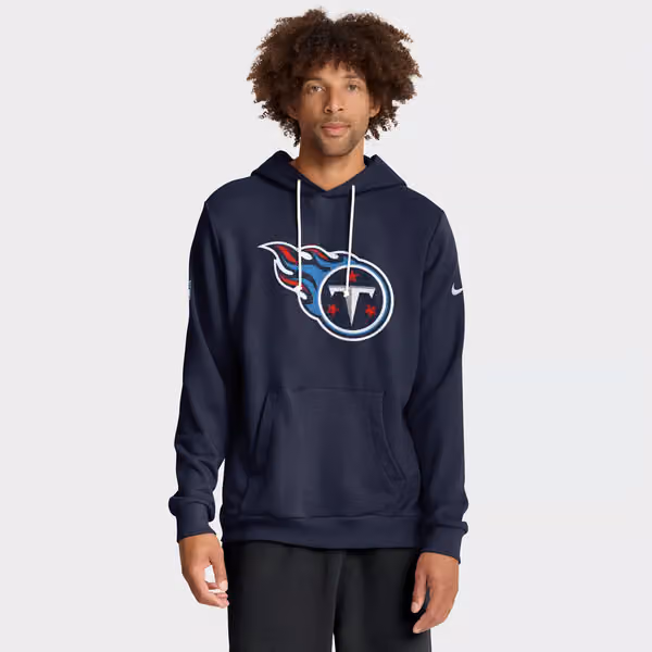 Tennessee Titans 2025 NFL Sideline Nike Standard Issue Hoodie Navy view 2