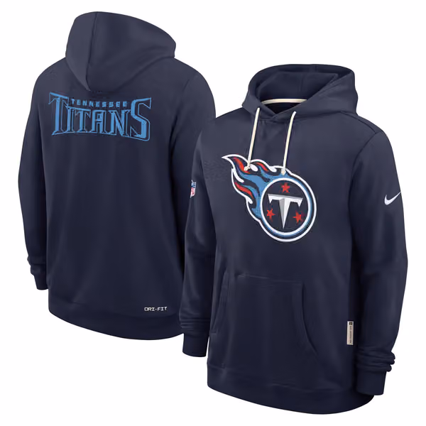 Tennessee Titans 2025 NFL Sideline Nike Standard Issue Hoodie Navy view 1