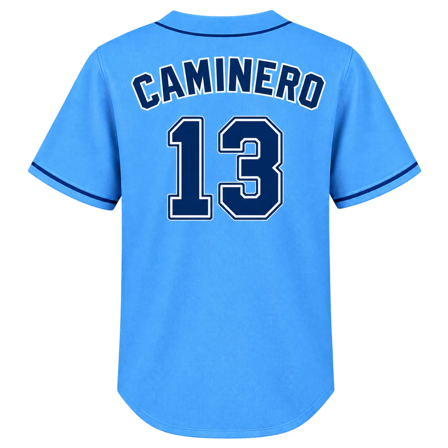 Junior Caminero TB Rays Blue Jersey Inspiring Wear