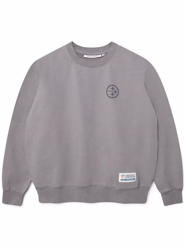 Pittsburgh Steelers L&L '96 Classics NFL Crew Sweater Gray view 2