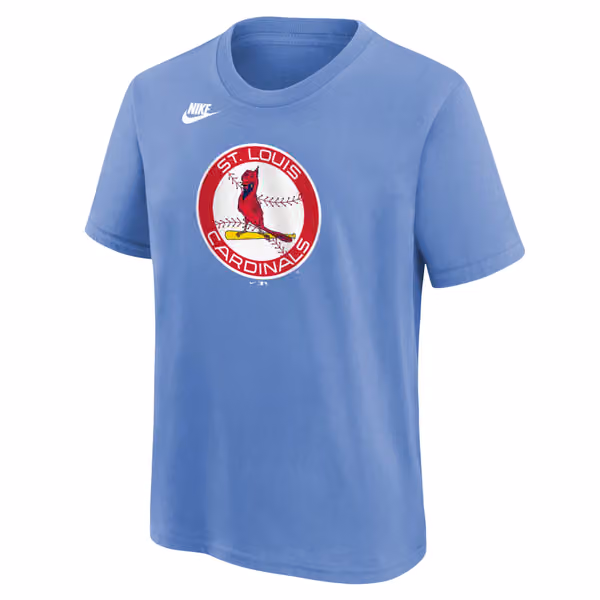 St. Louis Cardinals Cooperstown Logo Nike MLB T-Shirt Blue (YOUTH) view 2
