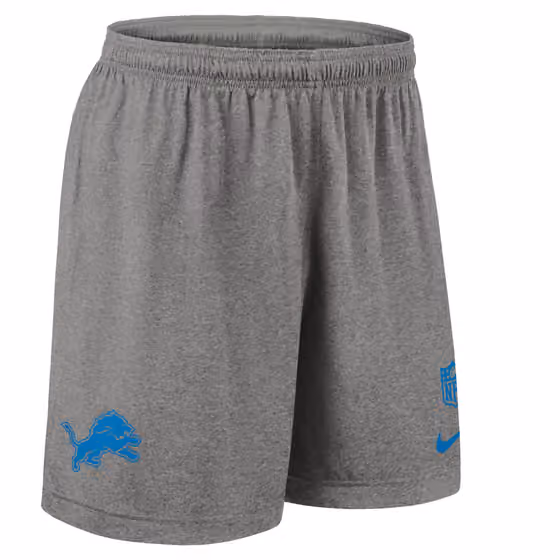 Detroit Lions 2025 NFL Sideline Reversible Mesh Nike Dri-FIT Shorts Gray view 4