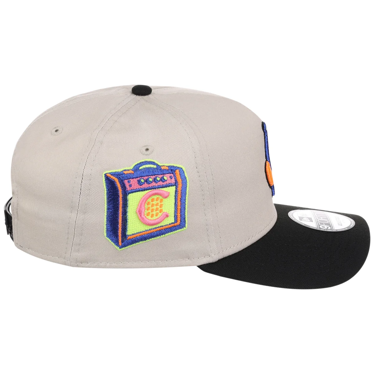 Chicago Cubs MLB Main Stage Stone Neon New Era 9FORTY AF detail view