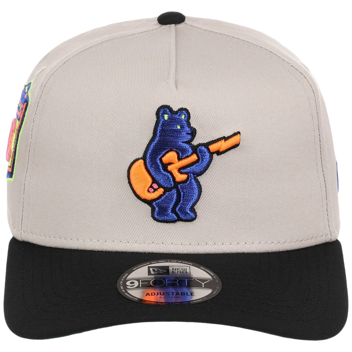 Chicago Cubs MLB Main Stage Stone Neon New Era 9FORTY AF detail view