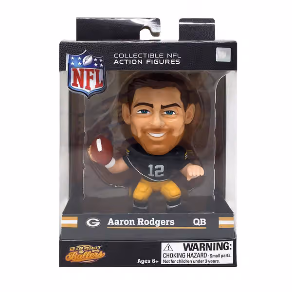 Aaron Rodgers Green Bay Packers Big Shot Ballers NFL Figure view 2