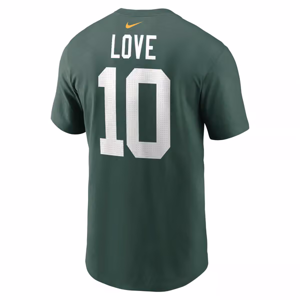 Jordan Love #10 Green Bay Packers Nike Player NFL T-Shirt Green view 3