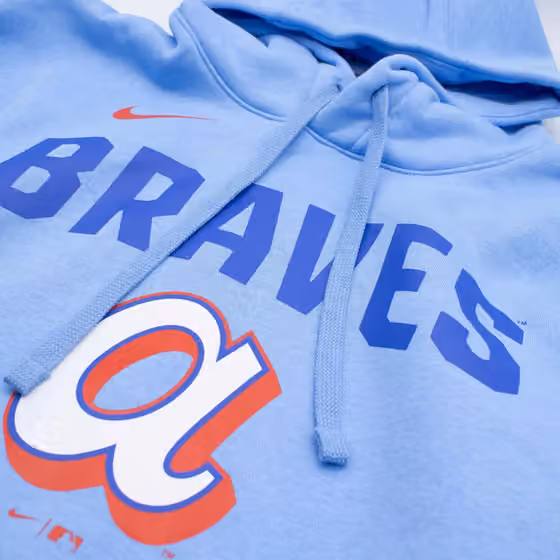 Atlanta Braves City Connect Club MLB Hoodie Blue view 3