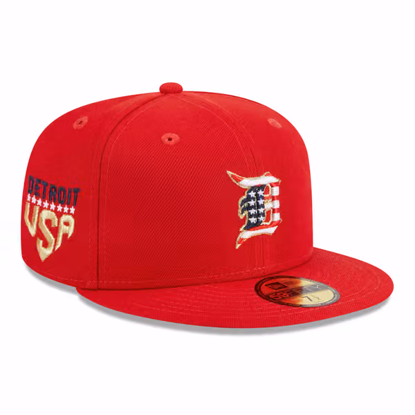 Detroit Tigers 2023 MLB Authentic 4th of July New Era 59FIFTY Fitted Cap product photo