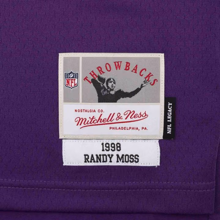 Randy Moss #84 Minnesota Vikings Legacy Throwback NFL Jersey Purple view 4