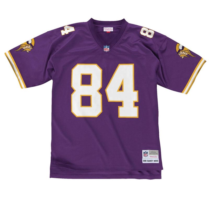Randy Moss #84 Minnesota Vikings Legacy Throwback NFL Jersey Purple view 2
