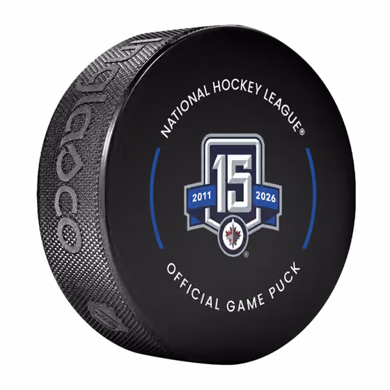 Winnipeg Jets 15th Anniversary 2025-26 NHL Official Game Puck view 4