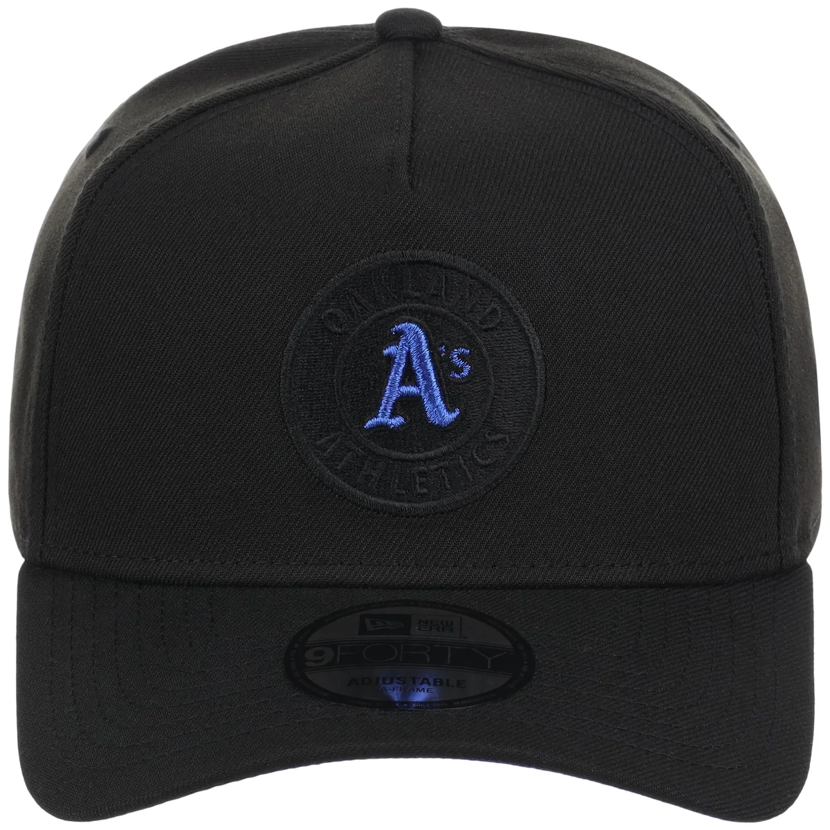 Oakland Athletics MLB Black x Royal FASHION CORE New Era 9FORTY A-Frame detail view
