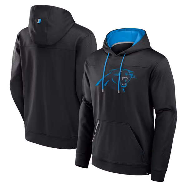 Carolina Panthers Defender Dot Faded NFL Hoodie Black view 1