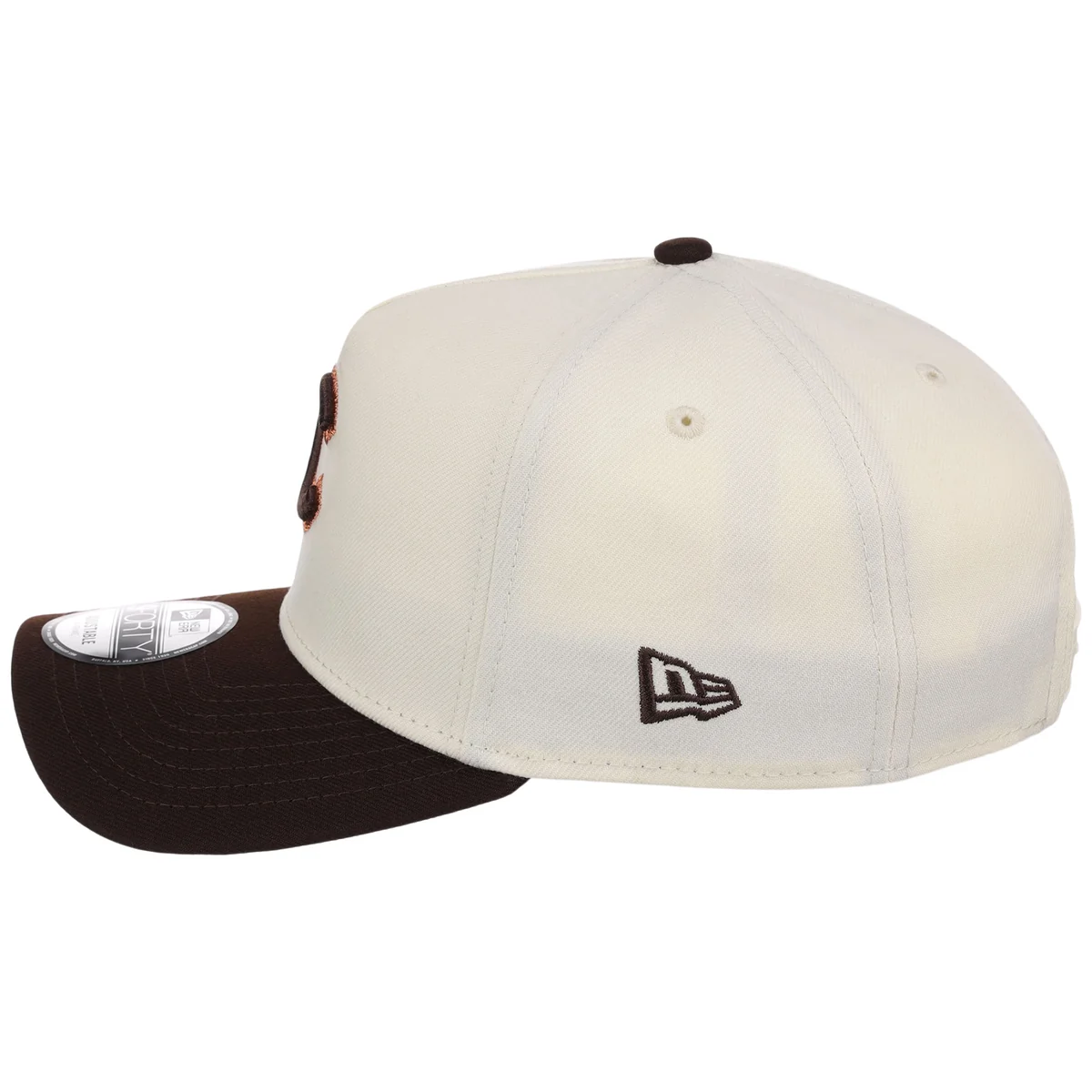 Chicago Cubs MLB Chrome x Burnt Wood FASHION CORE New Era 9FORTY A-Frame detail view