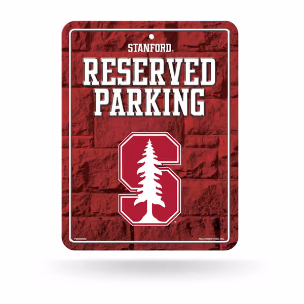 Stanford Cardinal Reserved Parking NCAA Metal Sign view 1