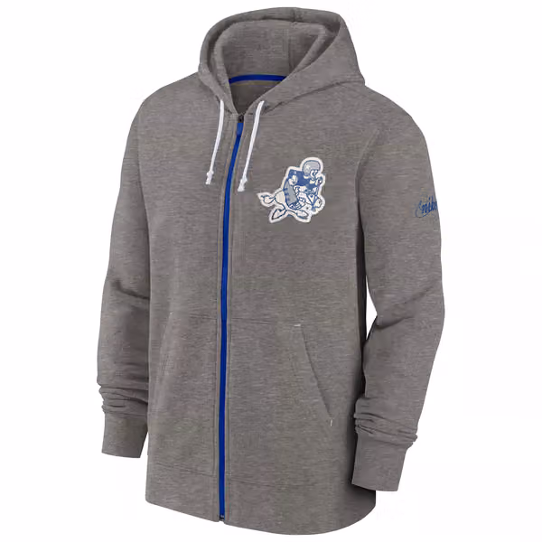 Dallas Cowboys Historic Nike NFL Full-Zip Fleece Hoodie Gray view 1