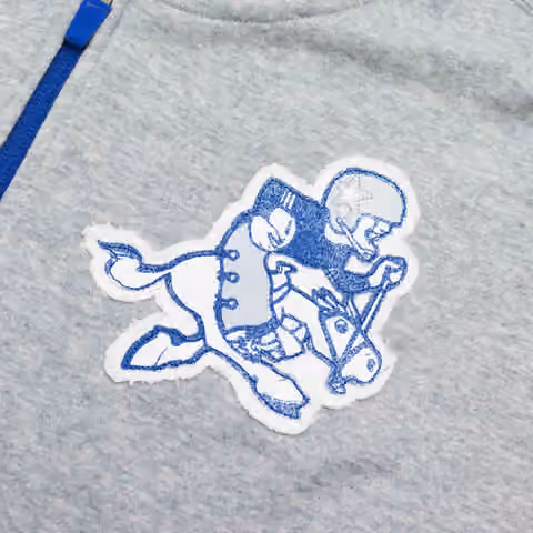 Dallas Cowboys Historic Nike NFL Full-Zip Fleece Hoodie Gray view 3