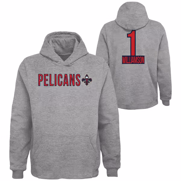 Zion Williamson #1 New Orleans Pelicans Player NBA Pullover Hoodie view 1