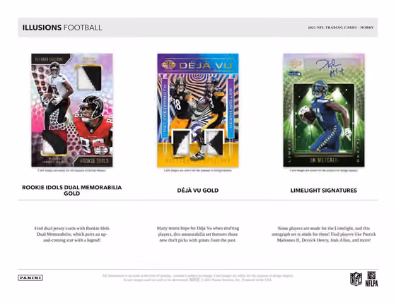 2021 Panini Illusions Football Hobby Box NFL view 3