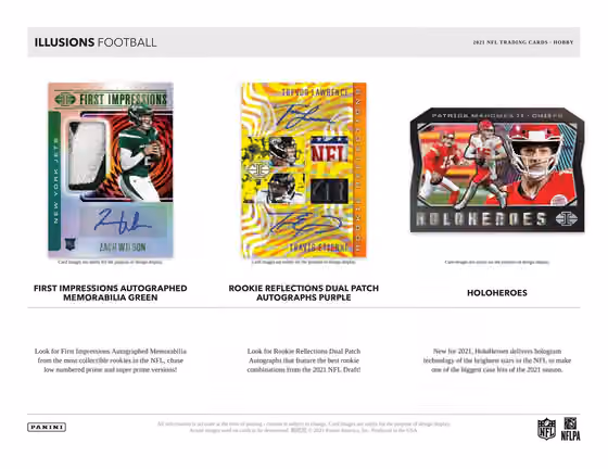 2021 Panini Illusions Football Hobby Box NFL view 4