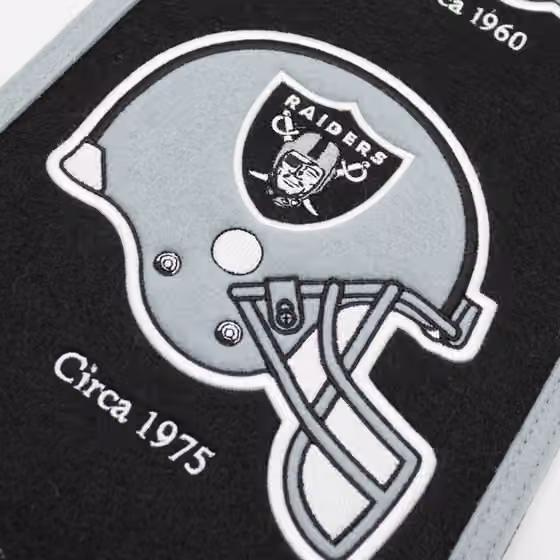 Las Vegas Raiders Logo Evolution NFL Wool Banner view 3