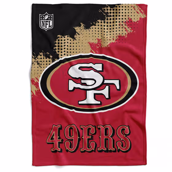 San Francisco 49ers Corner Fleece NFL Blanket view 1